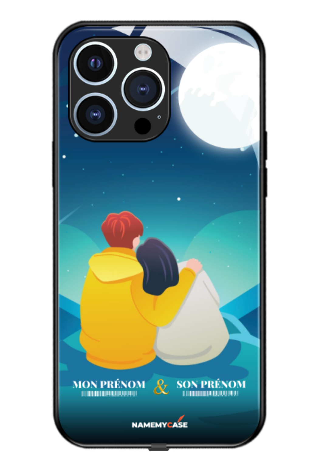 Couple moon - iPhone Coque Personnalisée