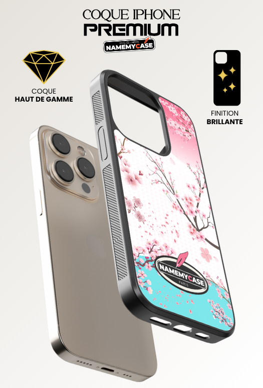 Coque iPhone - Sakura Blanc