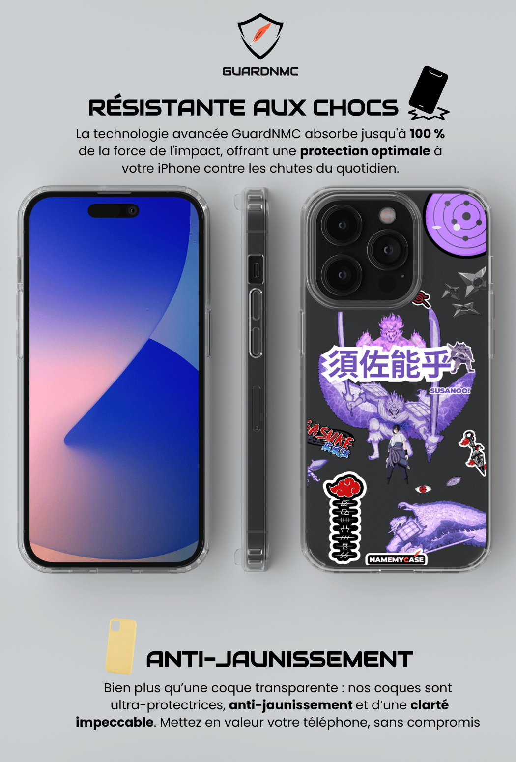 Coque iPhone Transparente - Sasuke susanoo