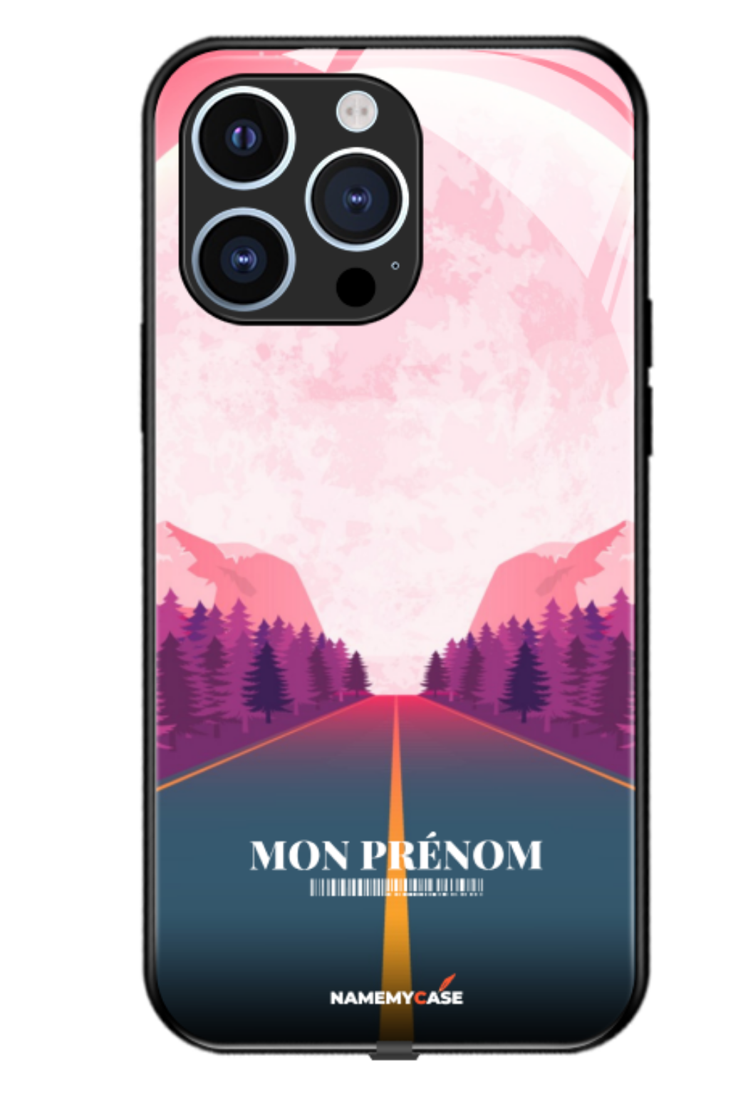 Pink moon - iPhone Coque Personnalisée