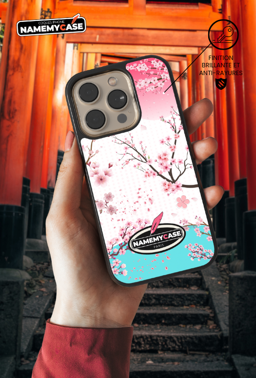 Coque iPhone - Sakura Blanc