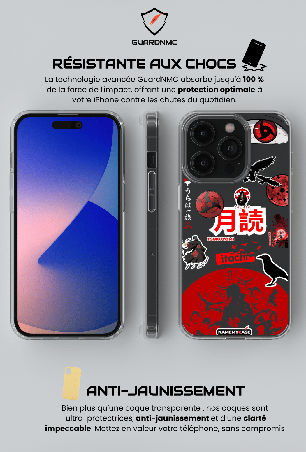 Coque iPhone Transparente - Itachi tsukuyomi