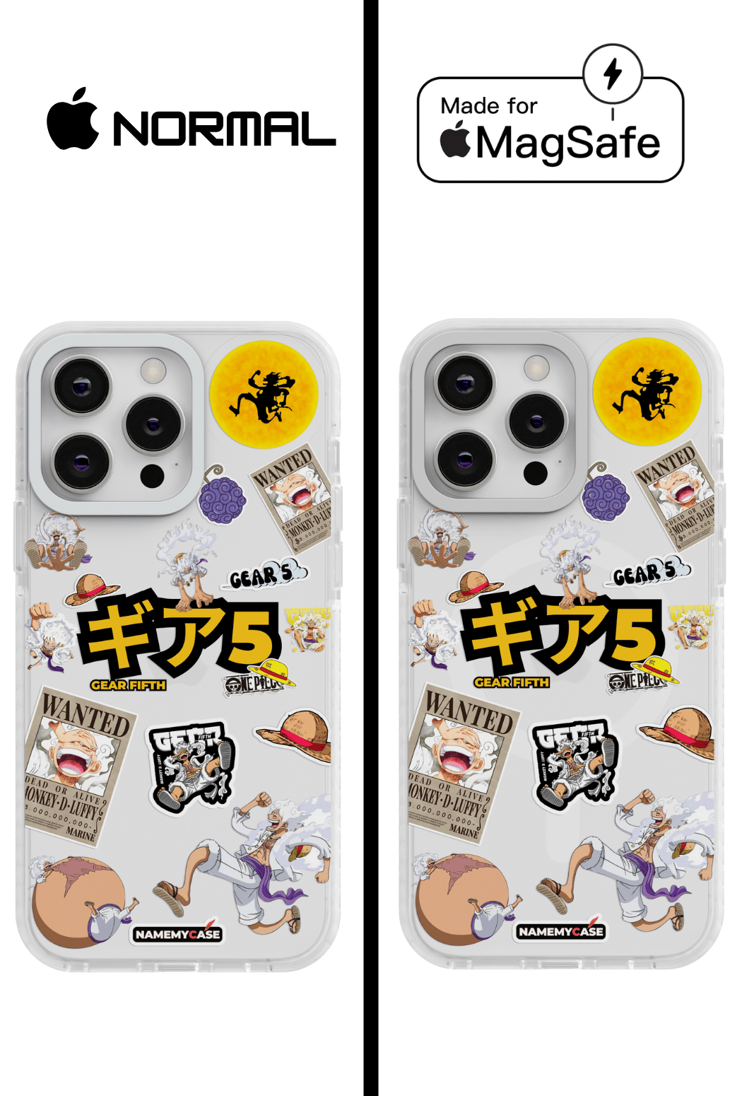 Coque iPhone Transparente - Luffy Gear5