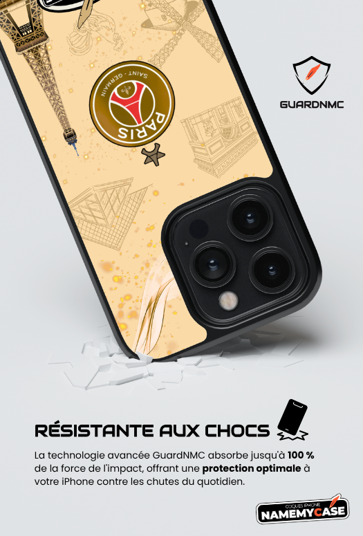 Coque iPhone - Psg Or