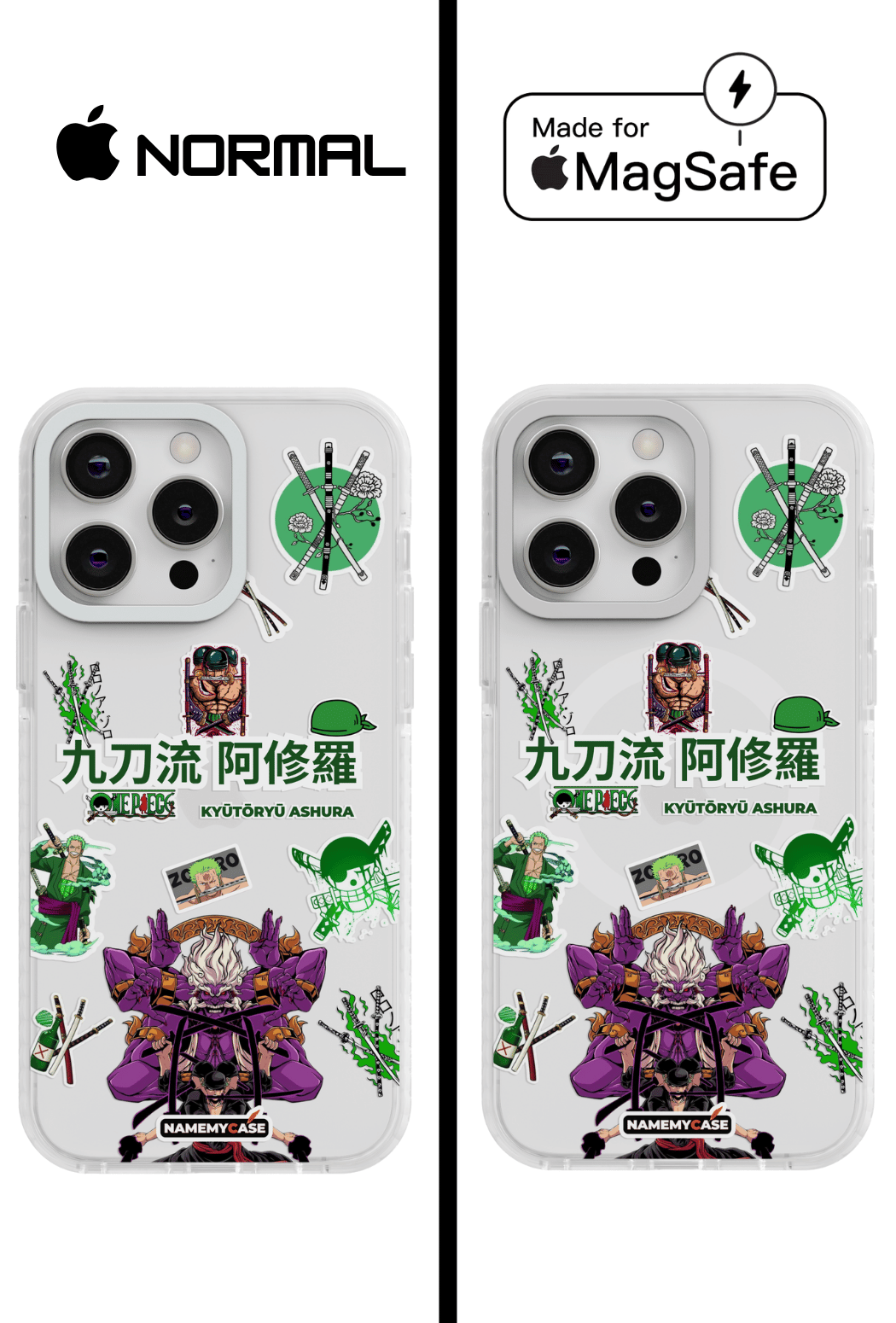 Coque iPhone Transparente - Zoro ashura