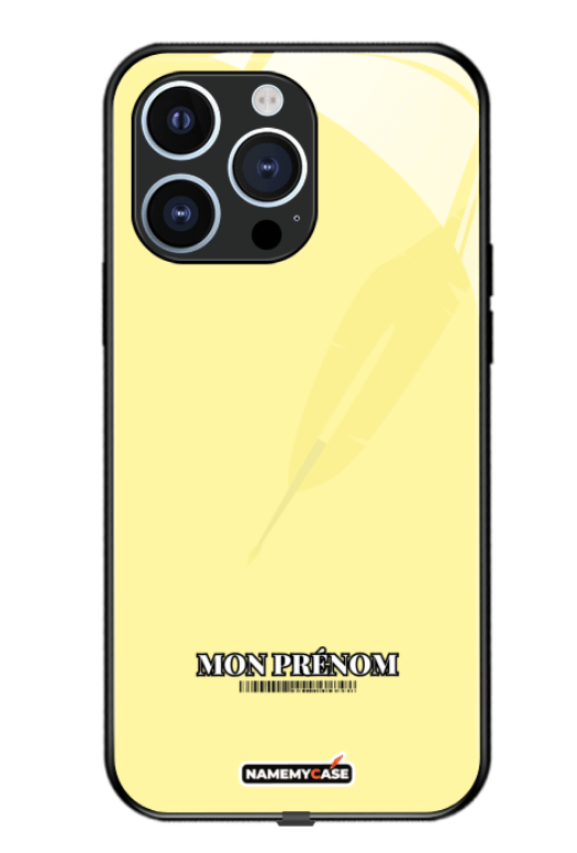 Coque iPhone - Simply jaune pastel