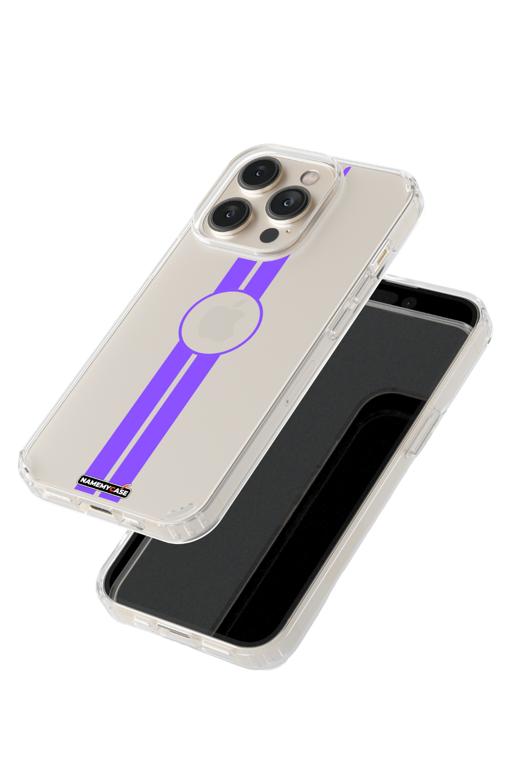 Coque iPhone Transparente - Purple Stripe