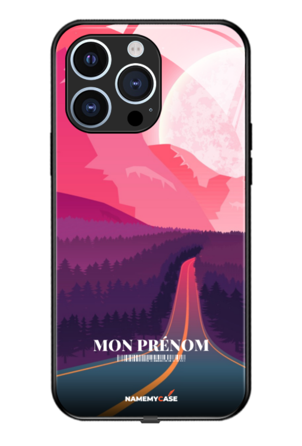 Pink Road - iPhone Coque Personnalisée