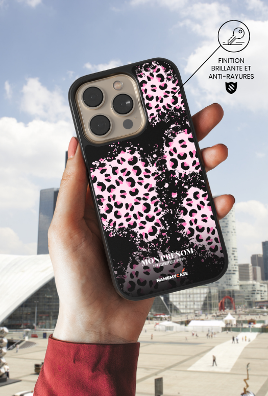 Coque iPhone - Léopard Rose
