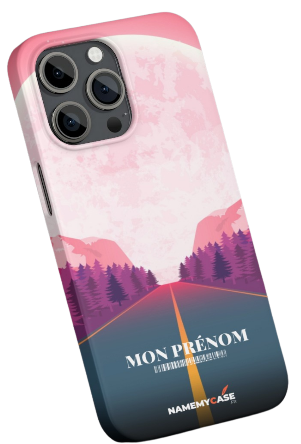 Pink moon - iPhone Coque Personnalisée