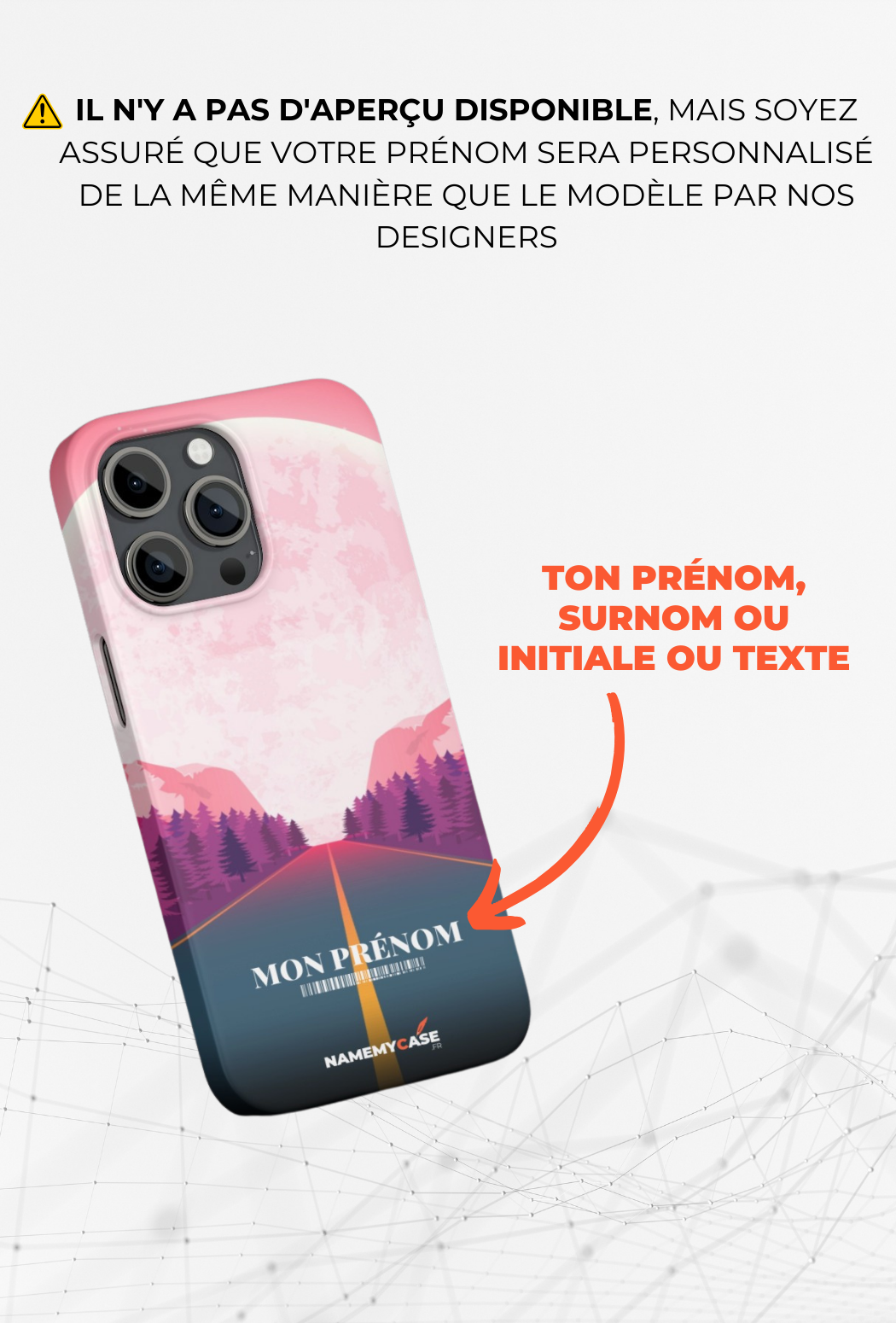 Pink moon - iPhone Coque Personnalisée