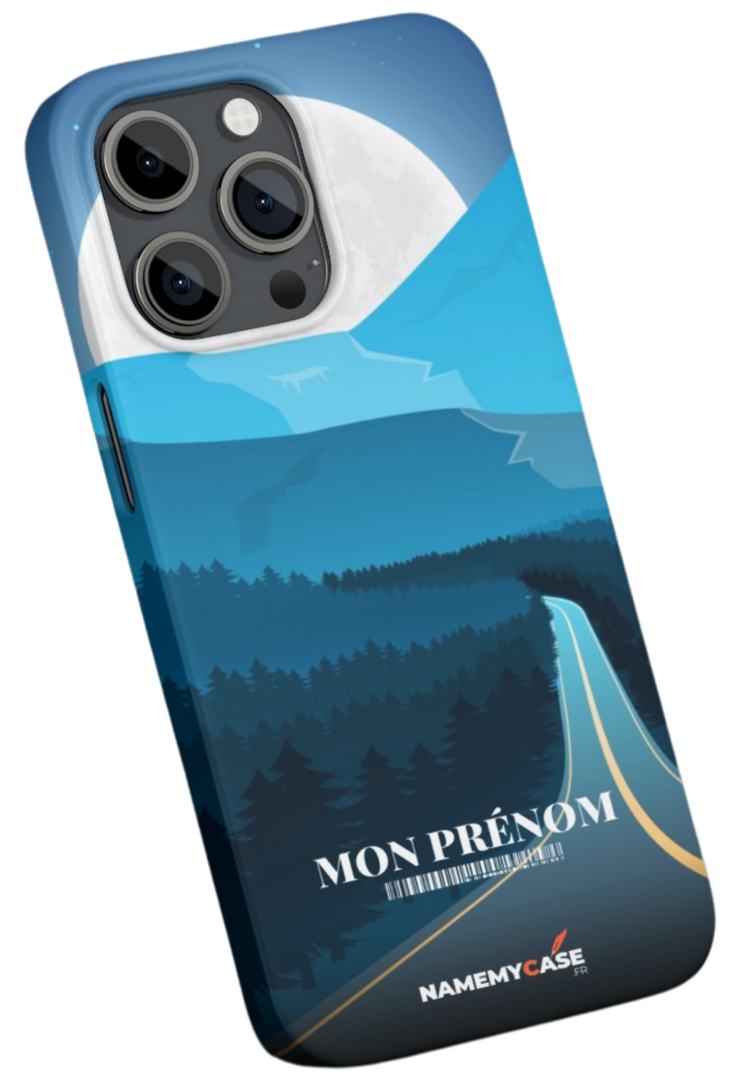 Blue Road - iPhone Coque Personnalisée