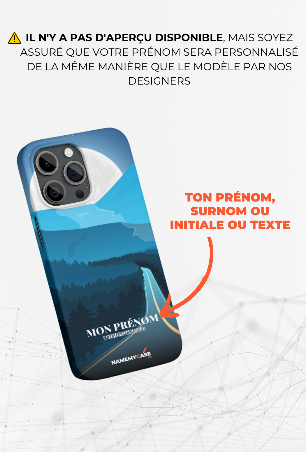 Blue Road - iPhone Coque Personnalisée