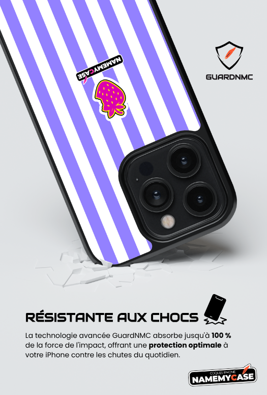 Coque iPhone - NmcPro - Fraise Blue Aura