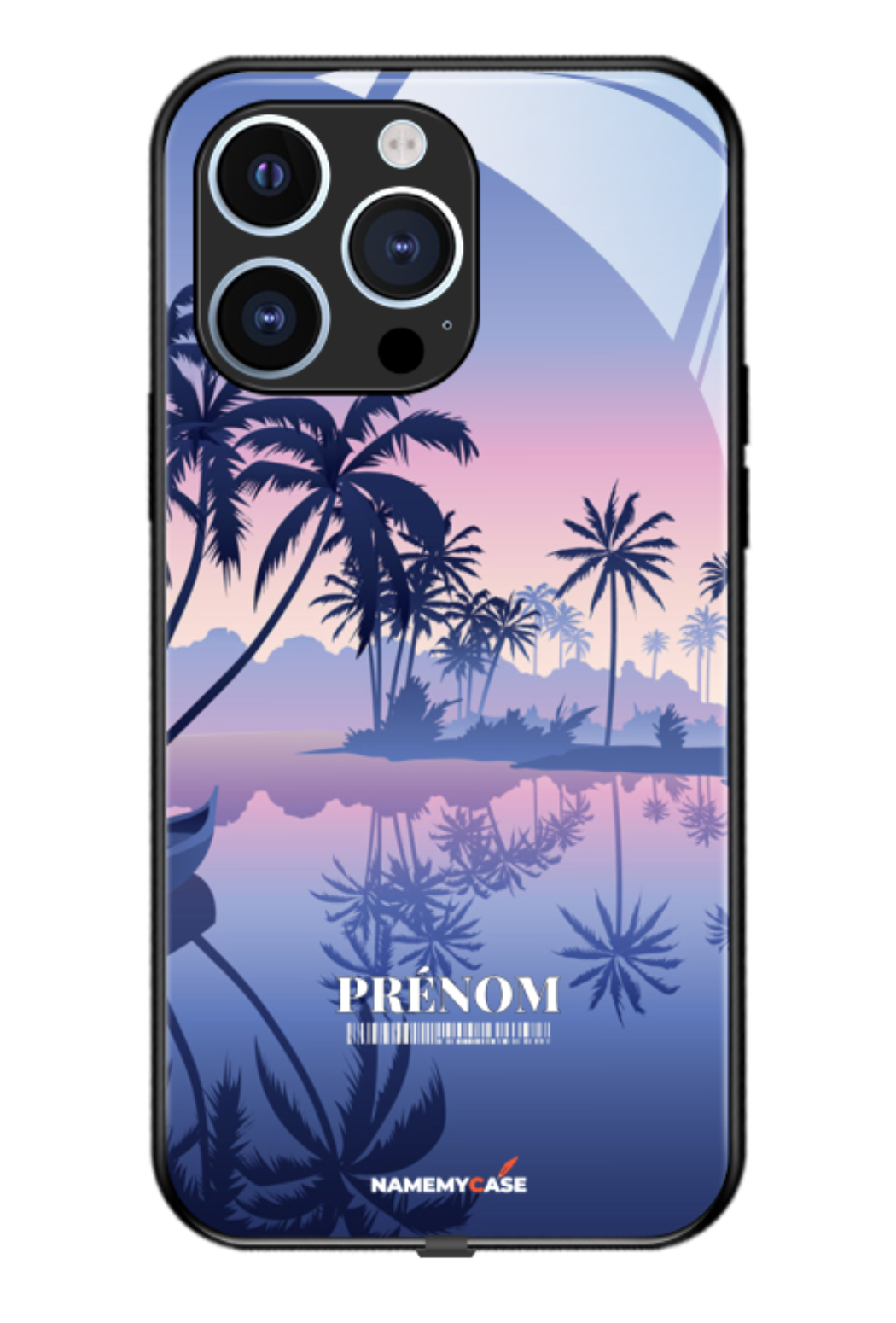 Purple palm - IPhone Coque Personnalisée