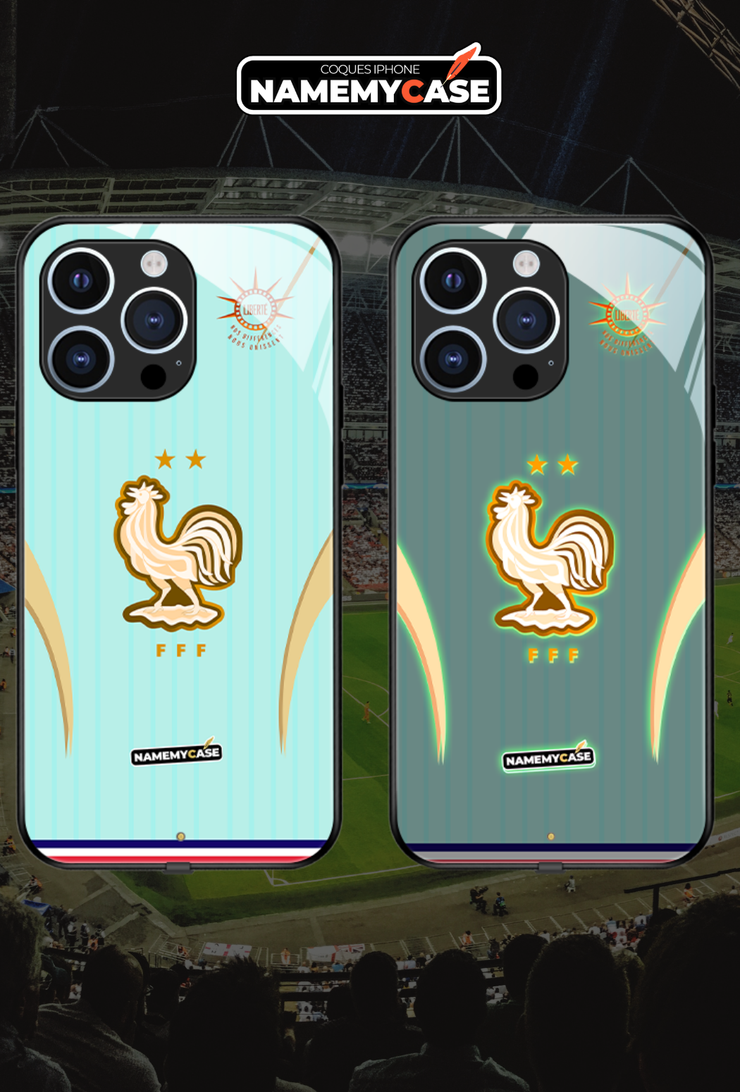 Coque iPhone LED - Maillot Coupe du Monde France