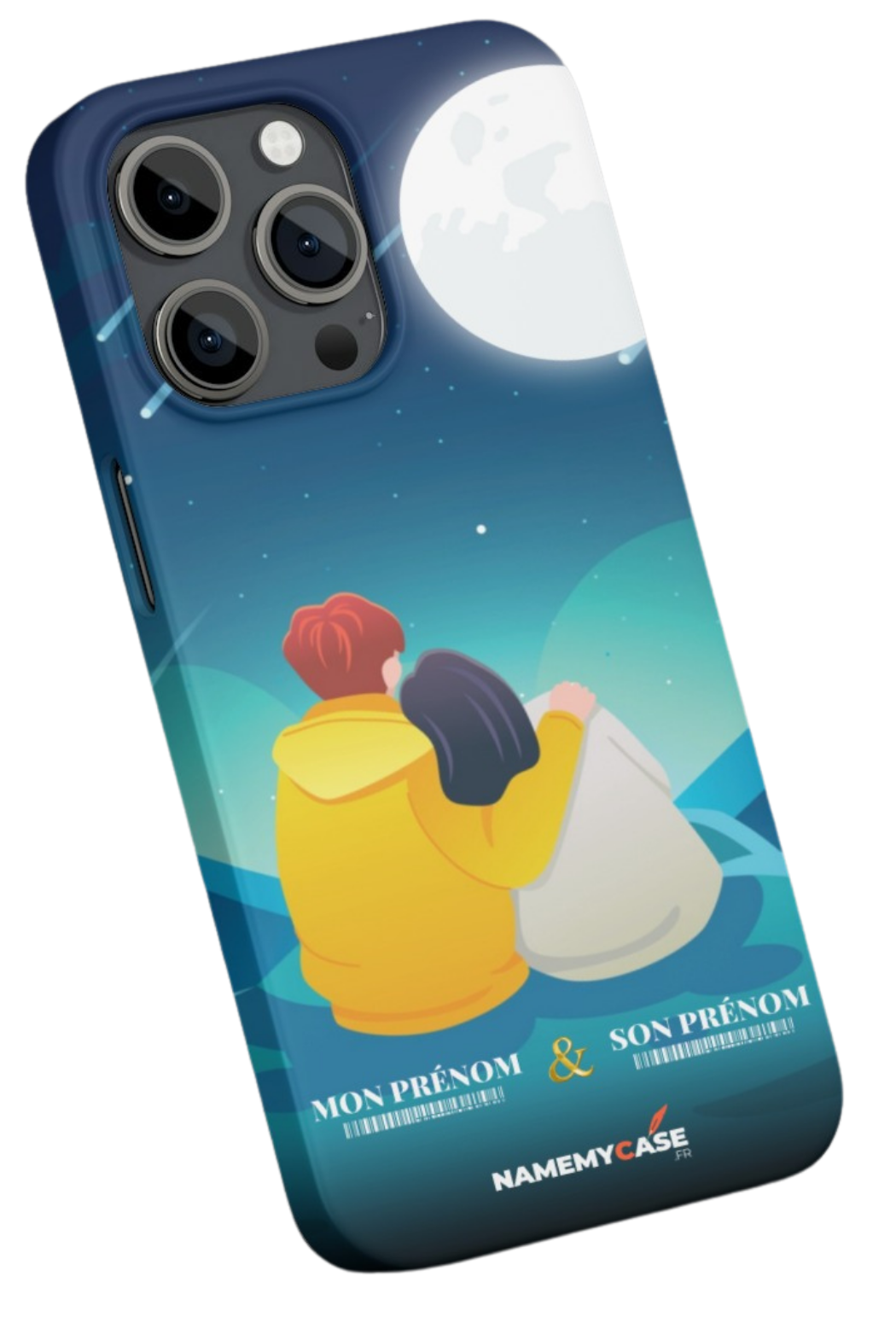 Couple moon - iPhone Coque Personnalisée