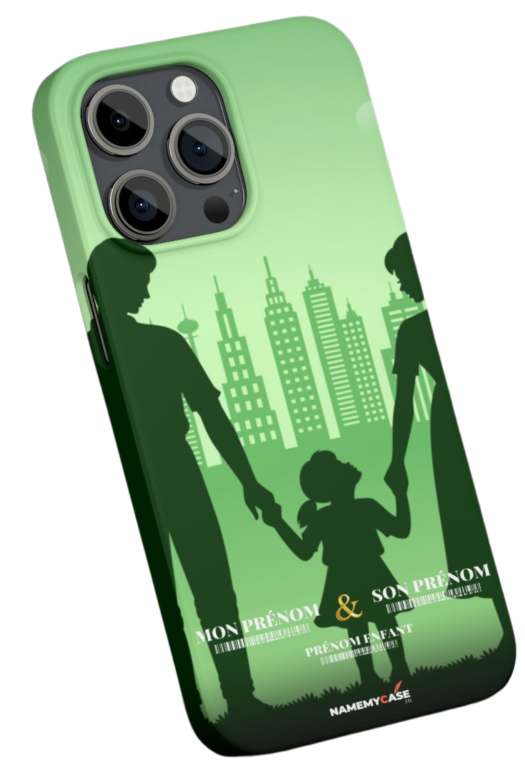 Green Family - iPhone Coque Personnalisée