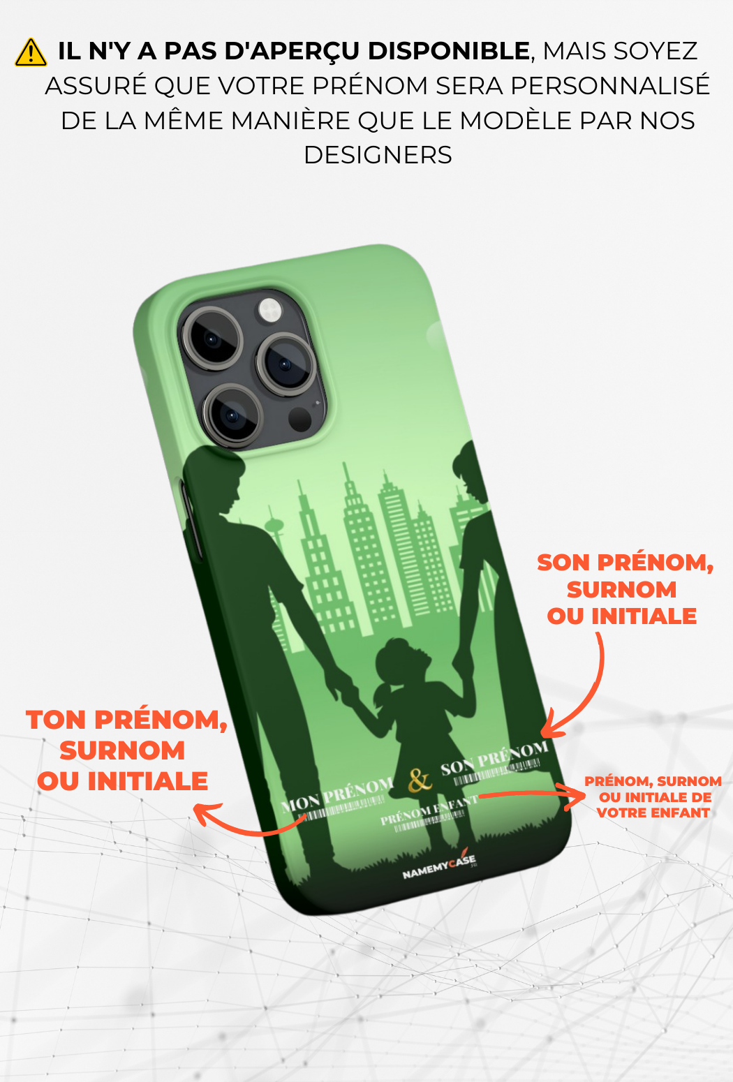 Green Family - iPhone Coque Personnalisée