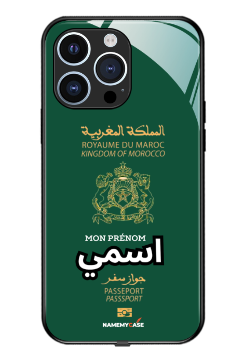 IPhone Coque Personnalisée - Maroc Passeport Green