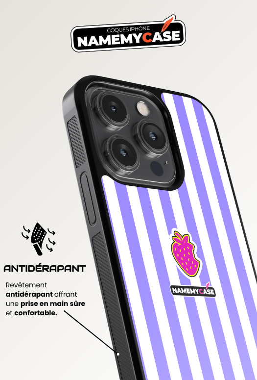 Coque iPhone - NmcPro - Fraise Blue Aura