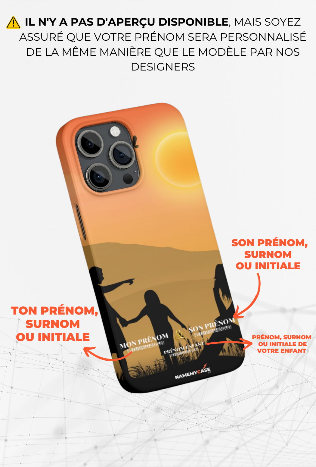 Sunset family - iPhone Coque Personnalisée