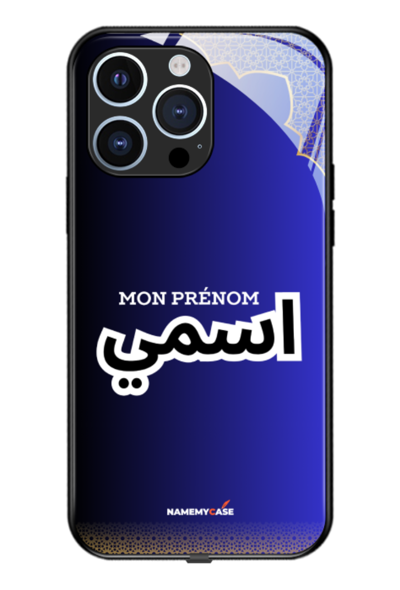 IPhone Coque Personnalisée - Blue Dark Gold
