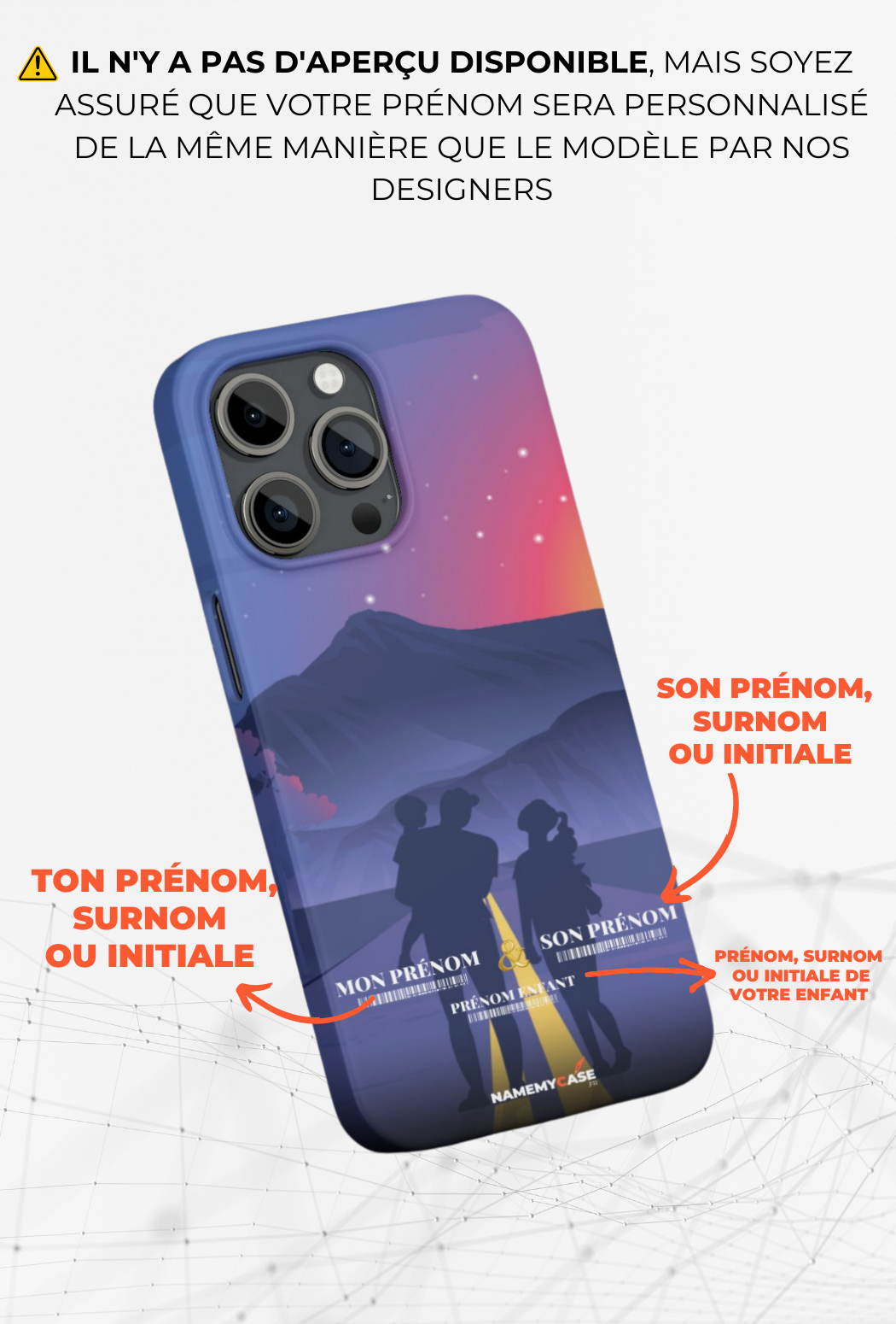 Family purple- iPhone Coque Personnalisée