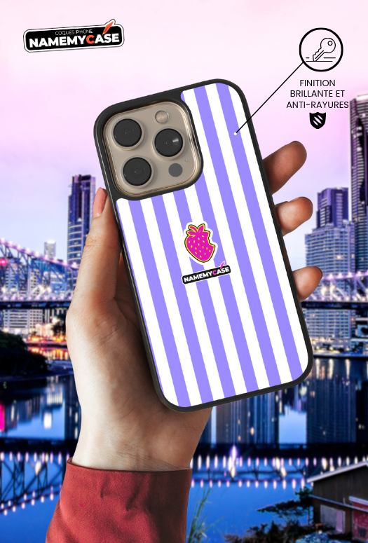 Coque iPhone - NmcPro - Fraise Blue Aura