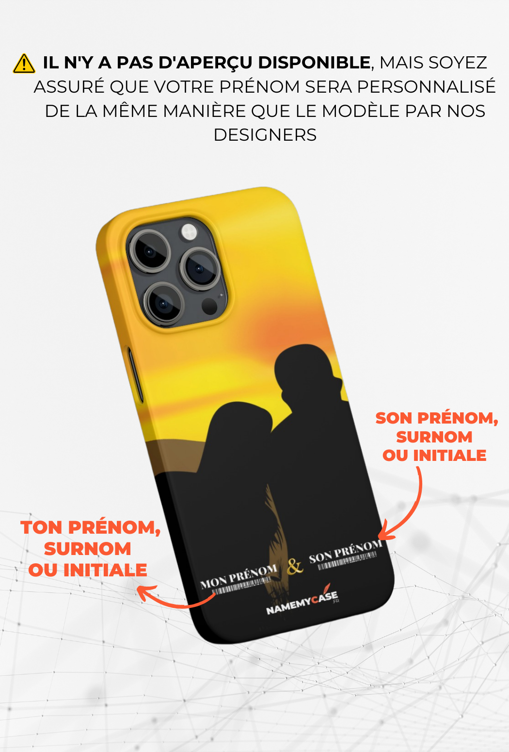 Yellow couple - iPhone Coque Personnalisée