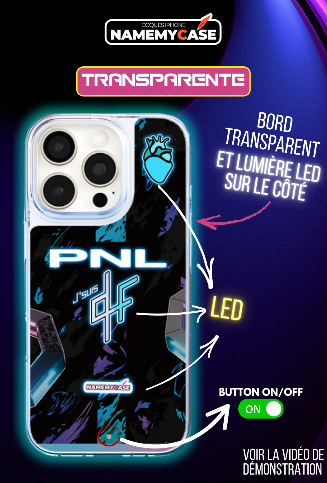 Coque iPhone LED - PNL