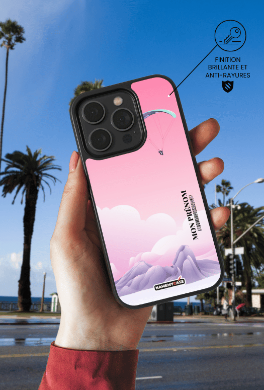 Pink Mountain - iPhone Coque Personnalisée