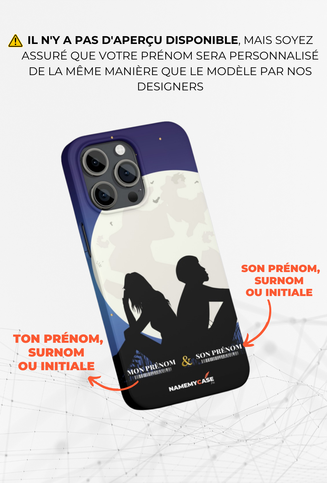 Moon couple - iPhone Coque Personnalisée