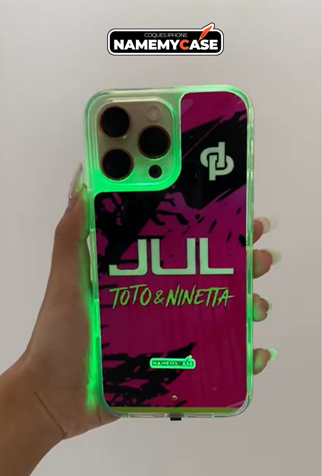 Coque iPhone LED - Jul Rose