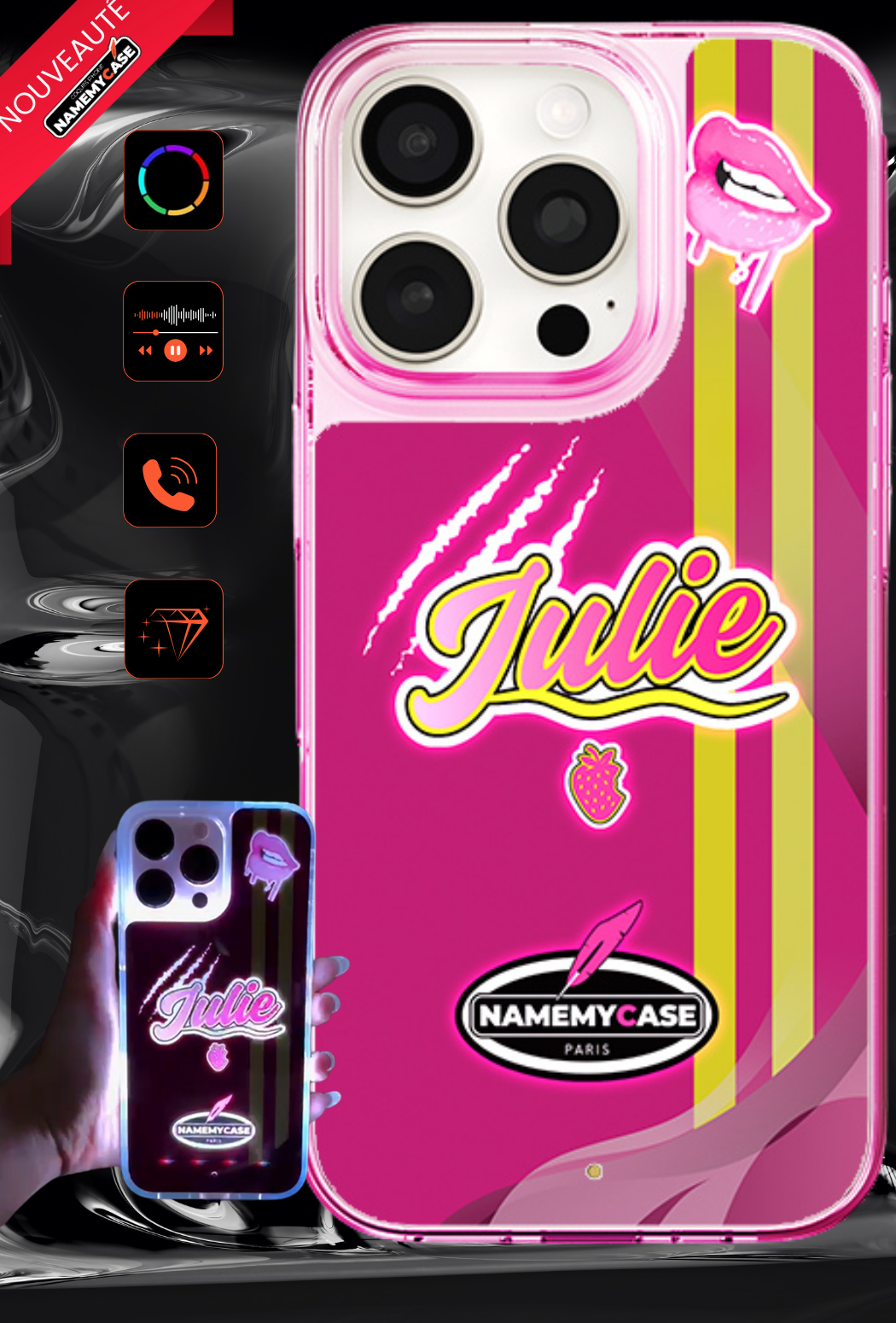 Coque iPhone LED Personnalisé Smartwave