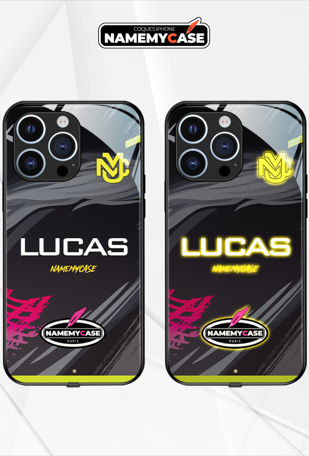 Coque iPhone LED Personnalisé - NMC