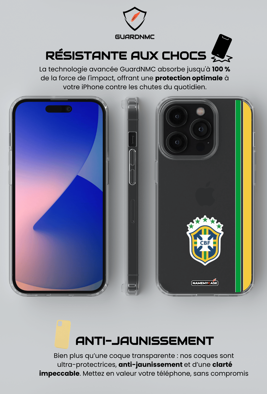 Coque iPhone Transparente - Brésil