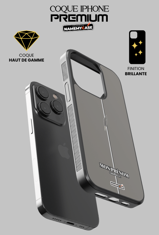 Coque iPhone - Gris graphique