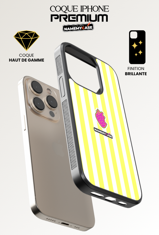 Coque iPhone - NmcPro - Fraise Lemon Silk