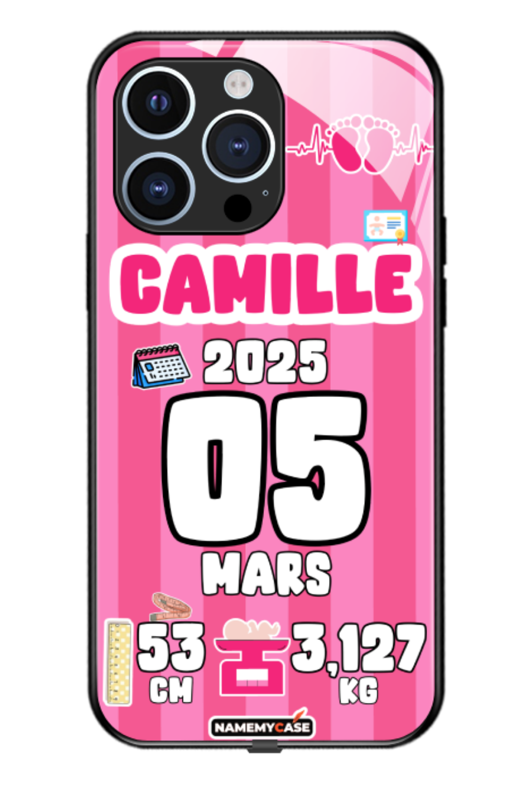 Coque iPhone - Cadeau de Naissance Fille & Garçon