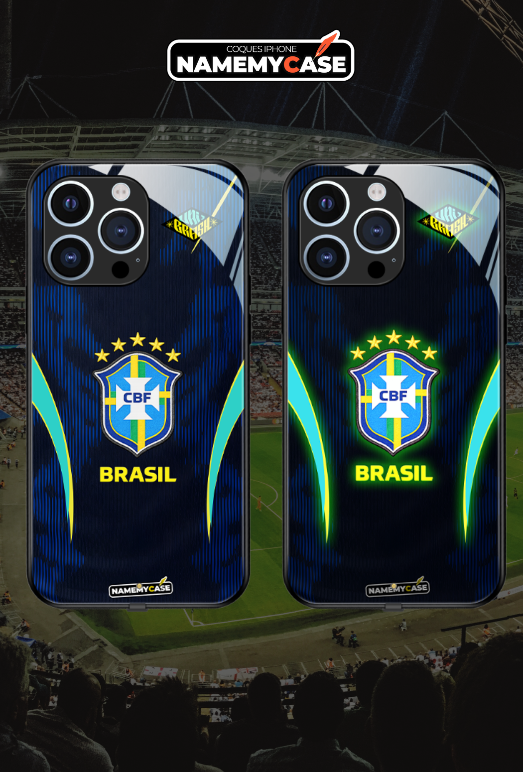 Coque iPhone LED - Maillot Coupe du Monde Bresil