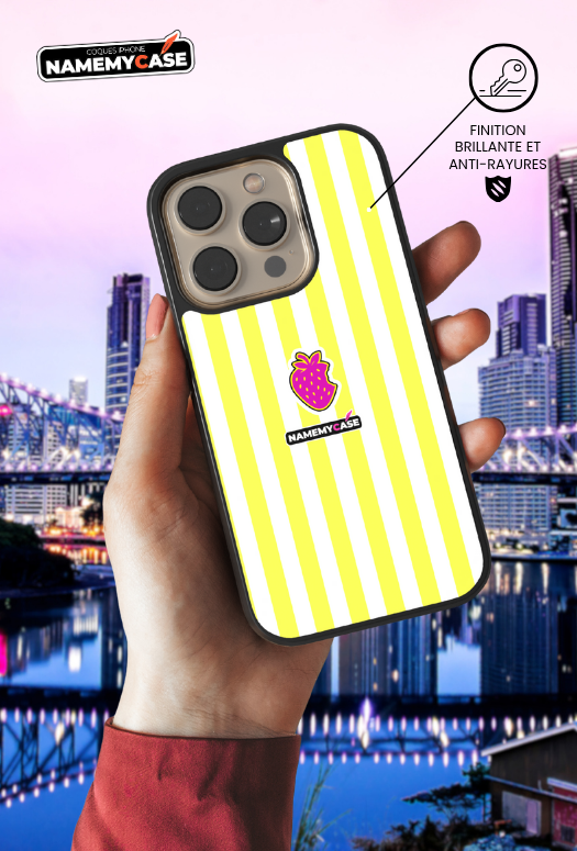 Coque iPhone - NmcPro - Fraise Lemon Silk