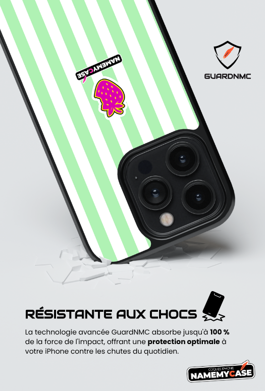 Coque iPhone - NmcPro - Fraise Mint Halo