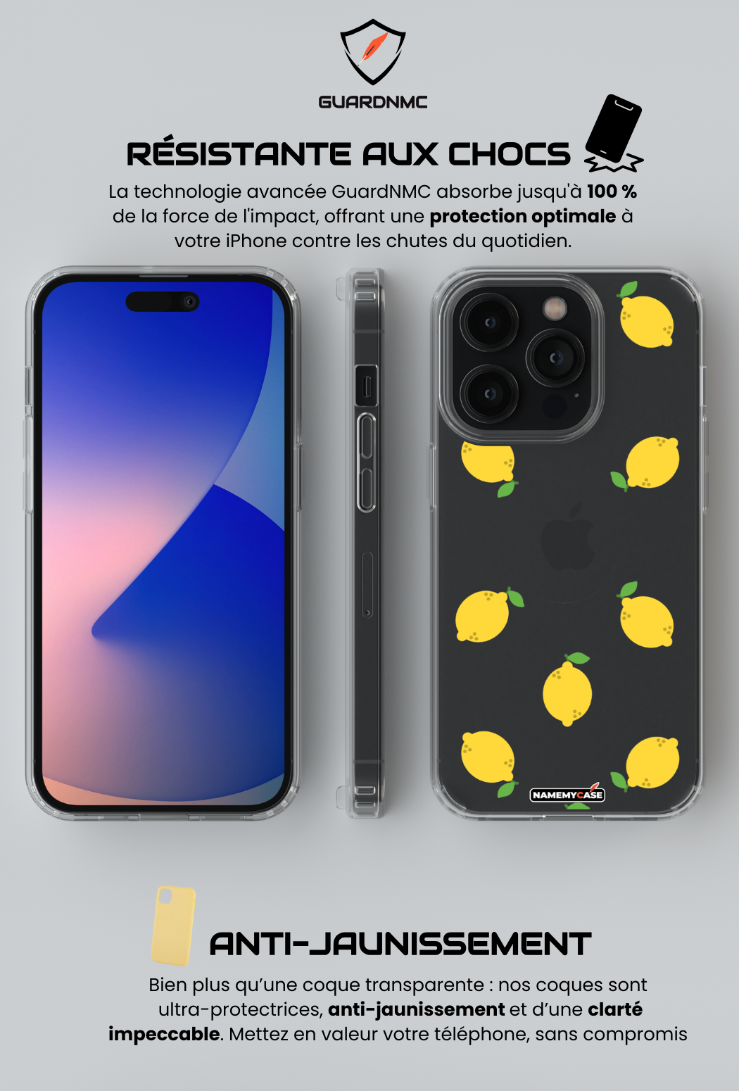 Coque iPhone Transparente - Citron Fresh