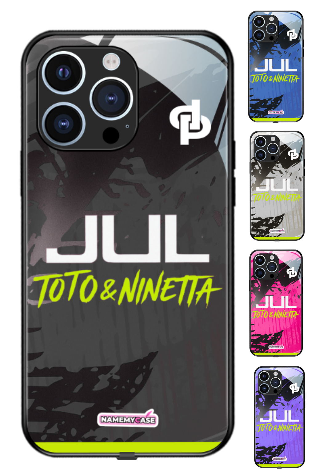 Coque iPhone - Maillot Jul Toto & Ninetta -  Noir