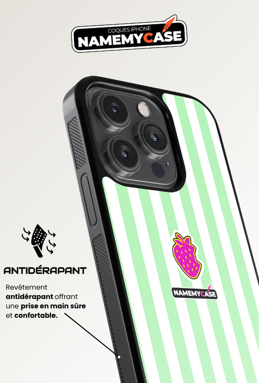 Coque iPhone - NmcPro - Fraise Mint Halo