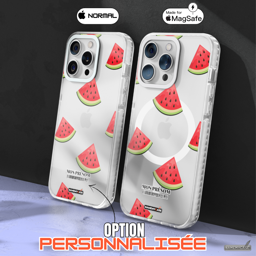 Coque iPhone Transparente - Pastèque Sweet