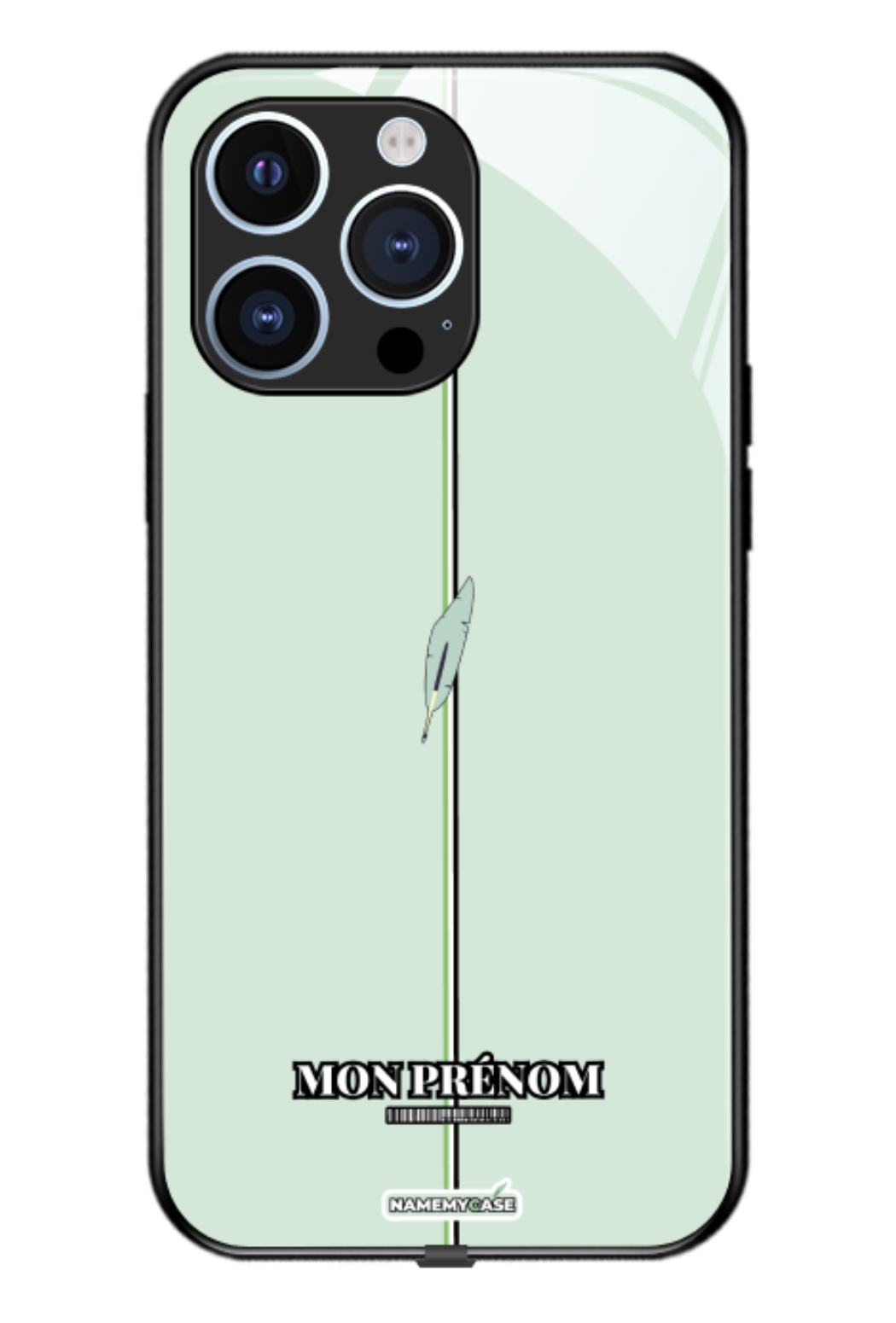 Coque iPhone - Vert aquarelle