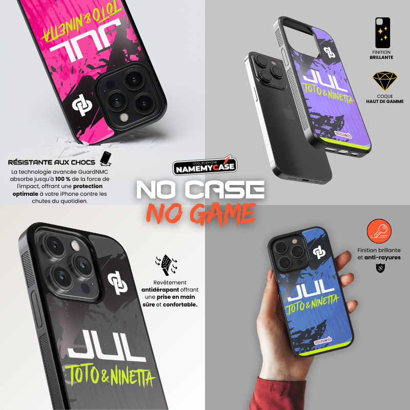 Coque iPhone - Maillot Jul Toto & Ninetta - Rose