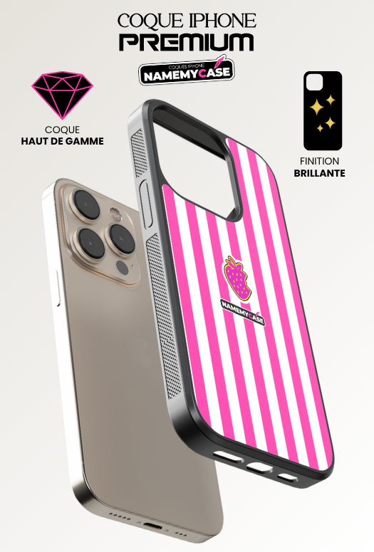 Coque iPhone - NmcPro - Fraise Gloss Shine